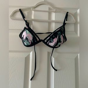 Black/multicolor bikini